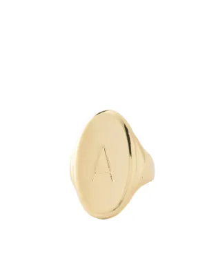 "A" Signet Statement Ring - RFK30BGMTL