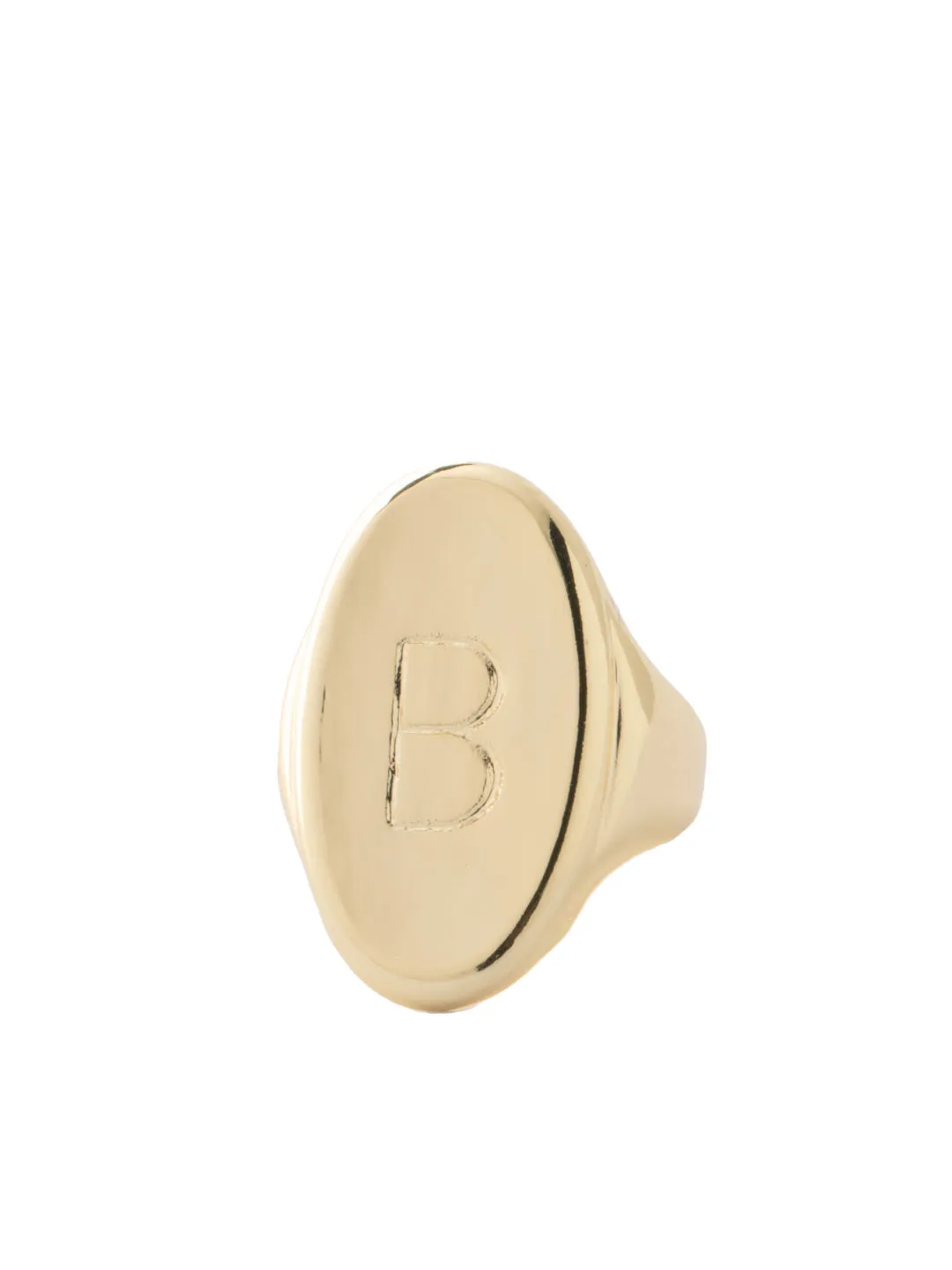 "B" Signet Statement Ring - RFK31BGMTL