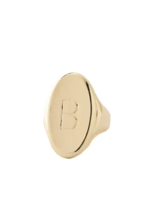 "B" Signet Statement Ring - RFK31BGMTL