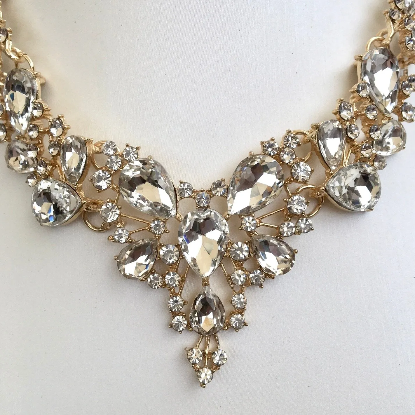 "Pamela" - Bridal 3-Piece Jewelry Set With Tiara - Available in Gold and Silver