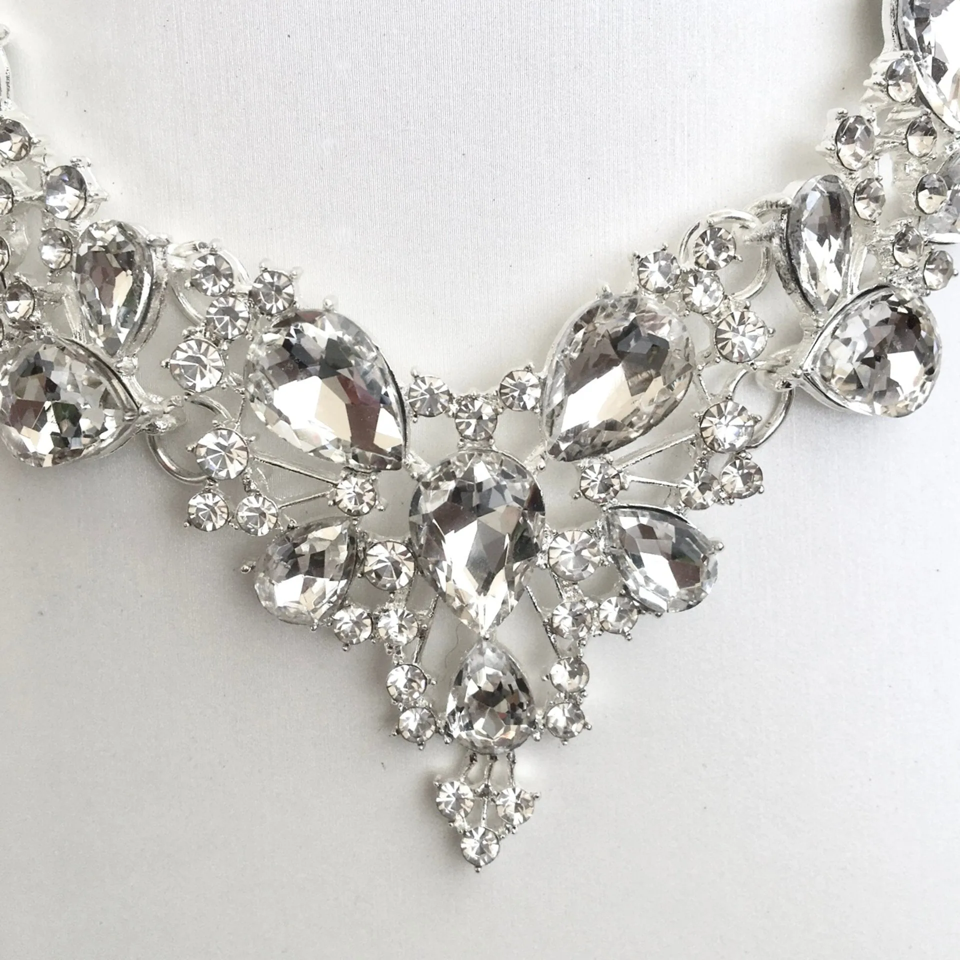"Pamela" - Bridal 3-Piece Jewelry Set With Tiara - Available in Gold and Silver