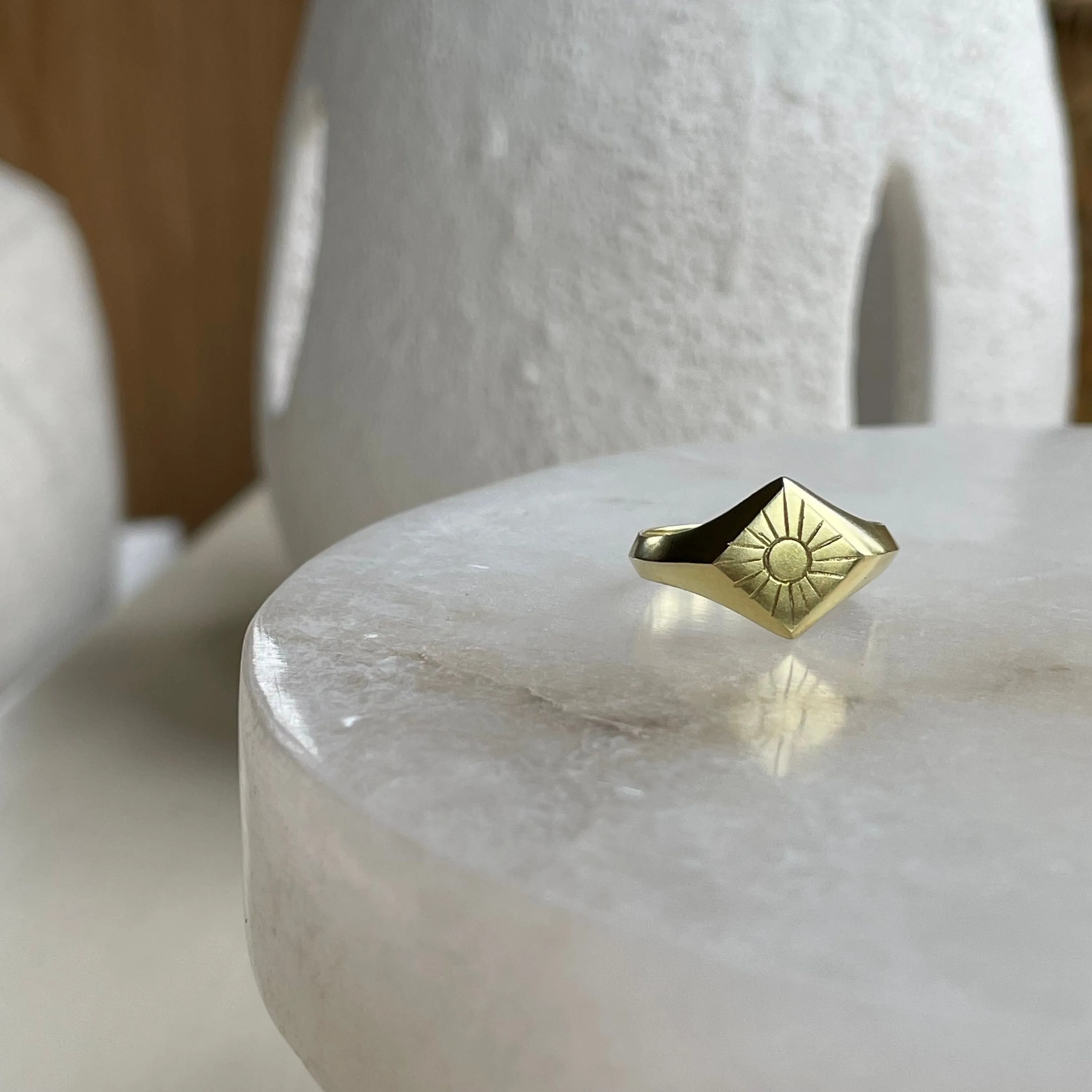 Radiate Sun Gold Ring