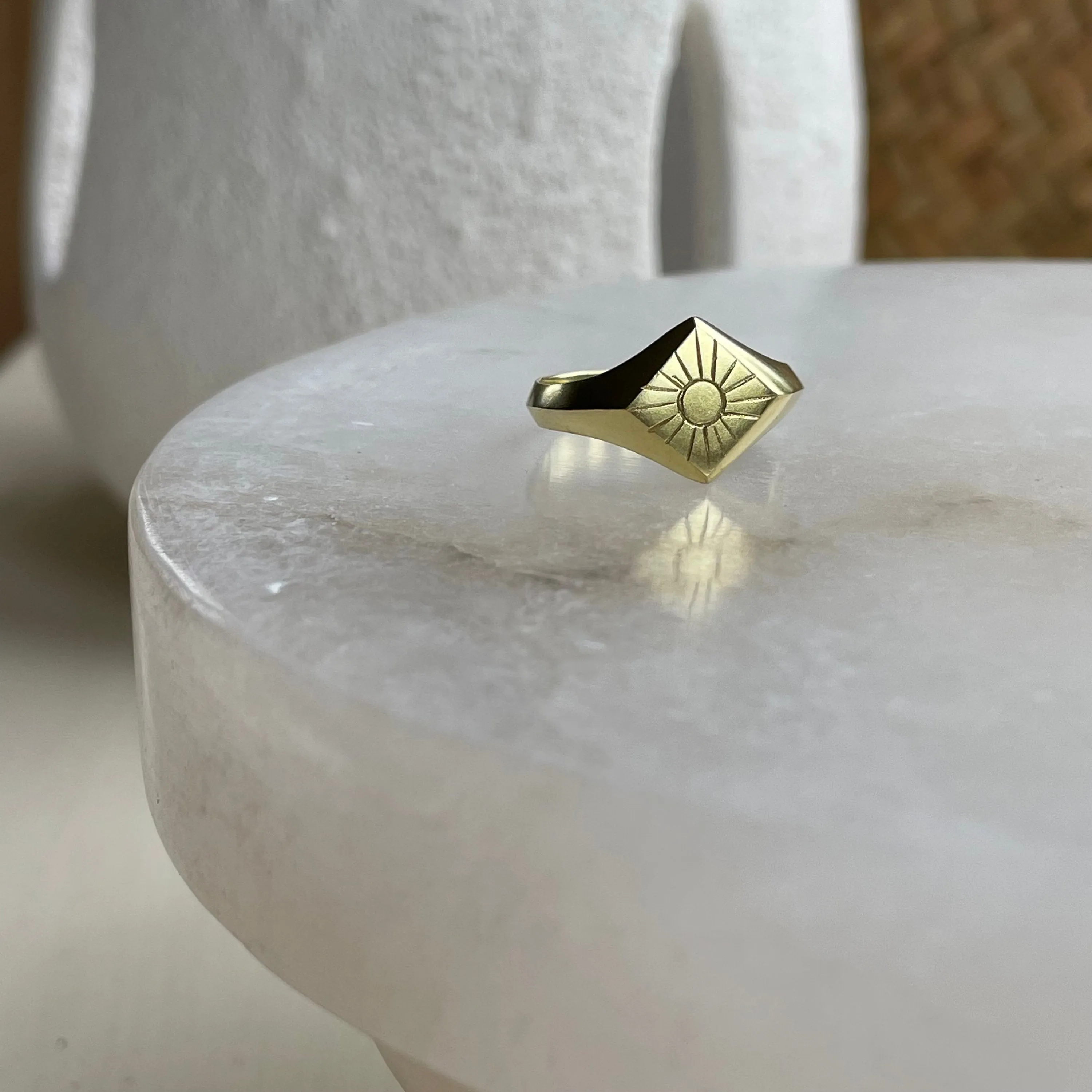 Radiate Sun Gold Ring