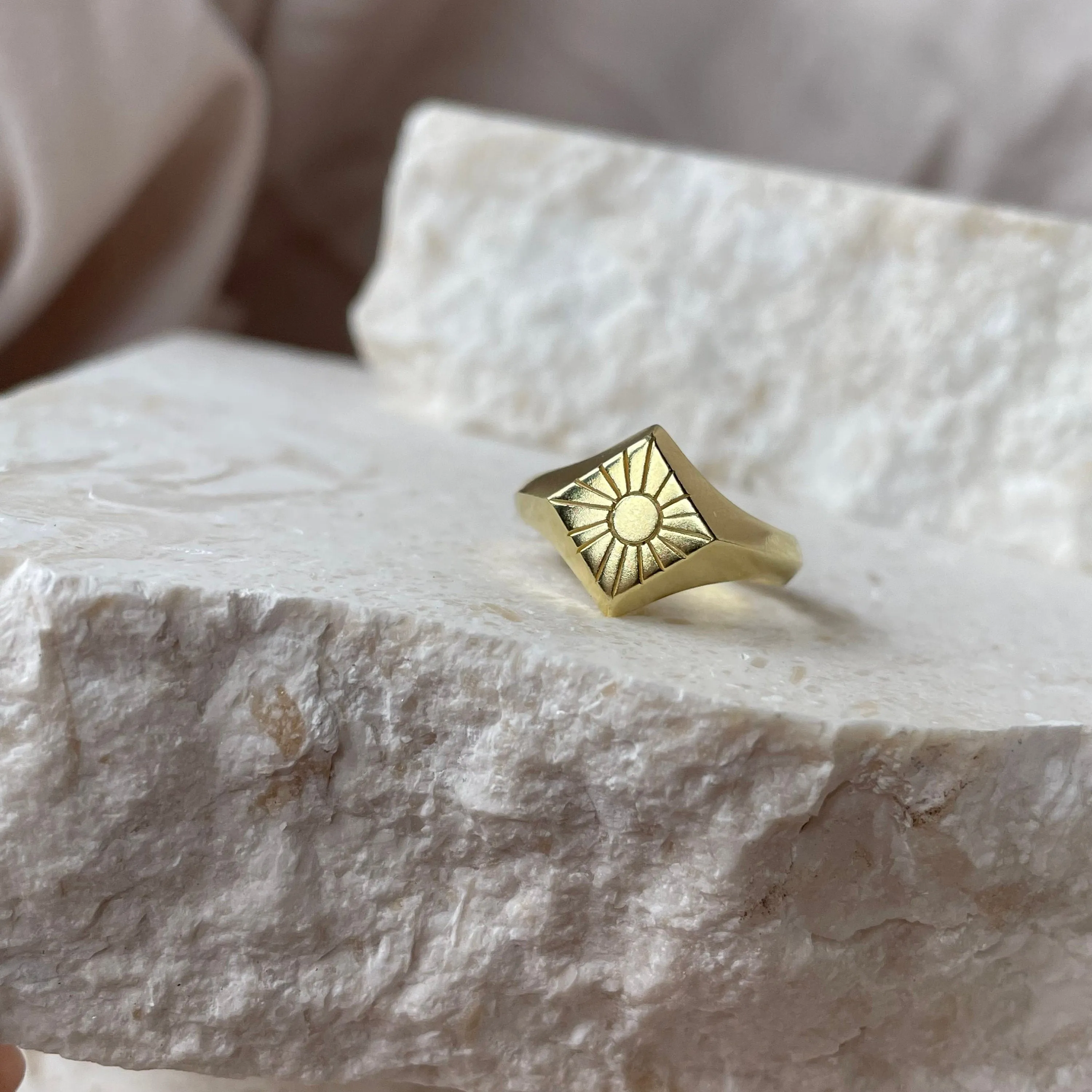 Radiate Sun Gold Ring