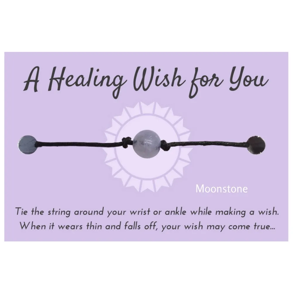 Rainbow Moonstone Hemp Bracelet - A Healing Wish