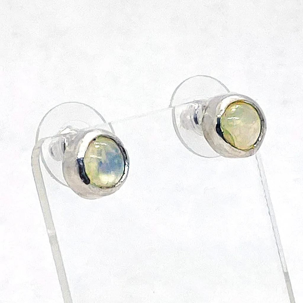 Rainbow Moonstone Post earrings