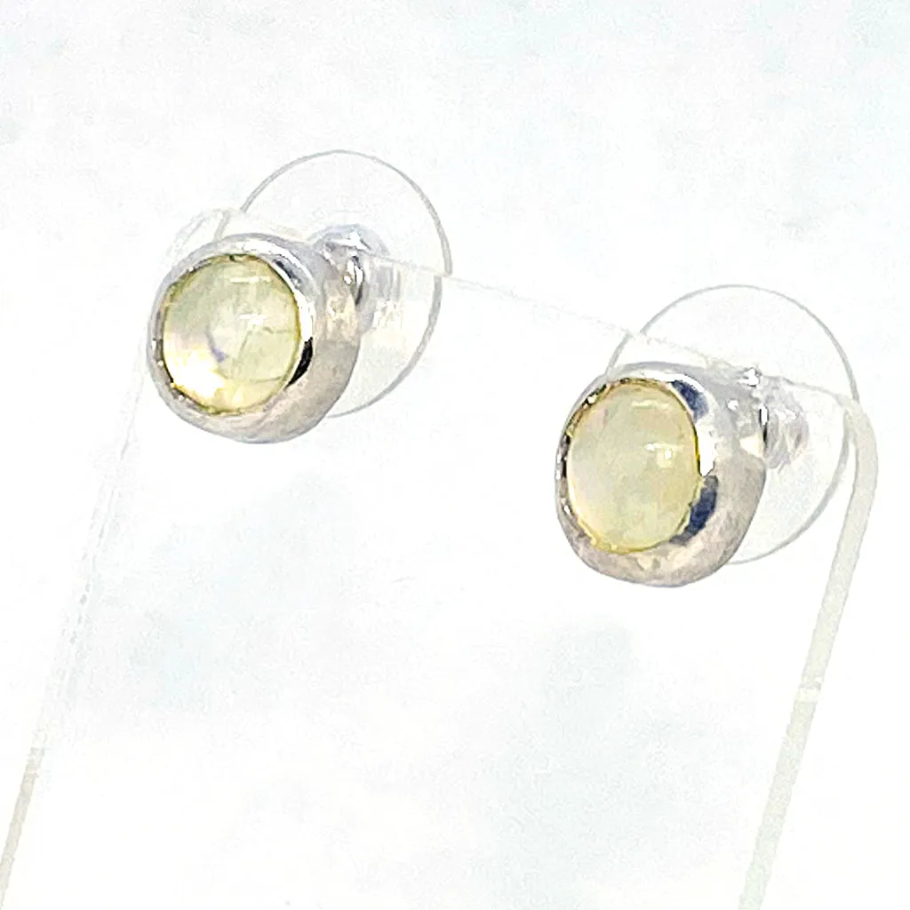 Rainbow Moonstone Post earrings