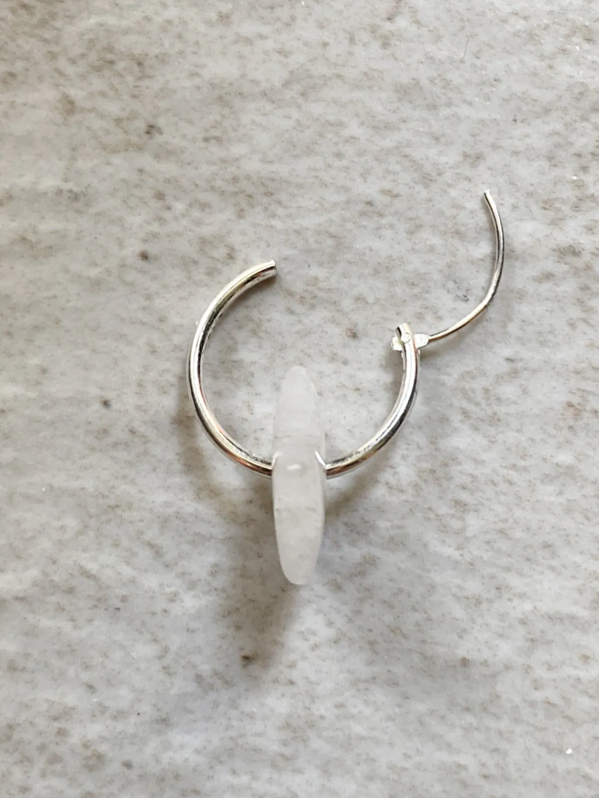 Rainbow Moonstone Star Hoops