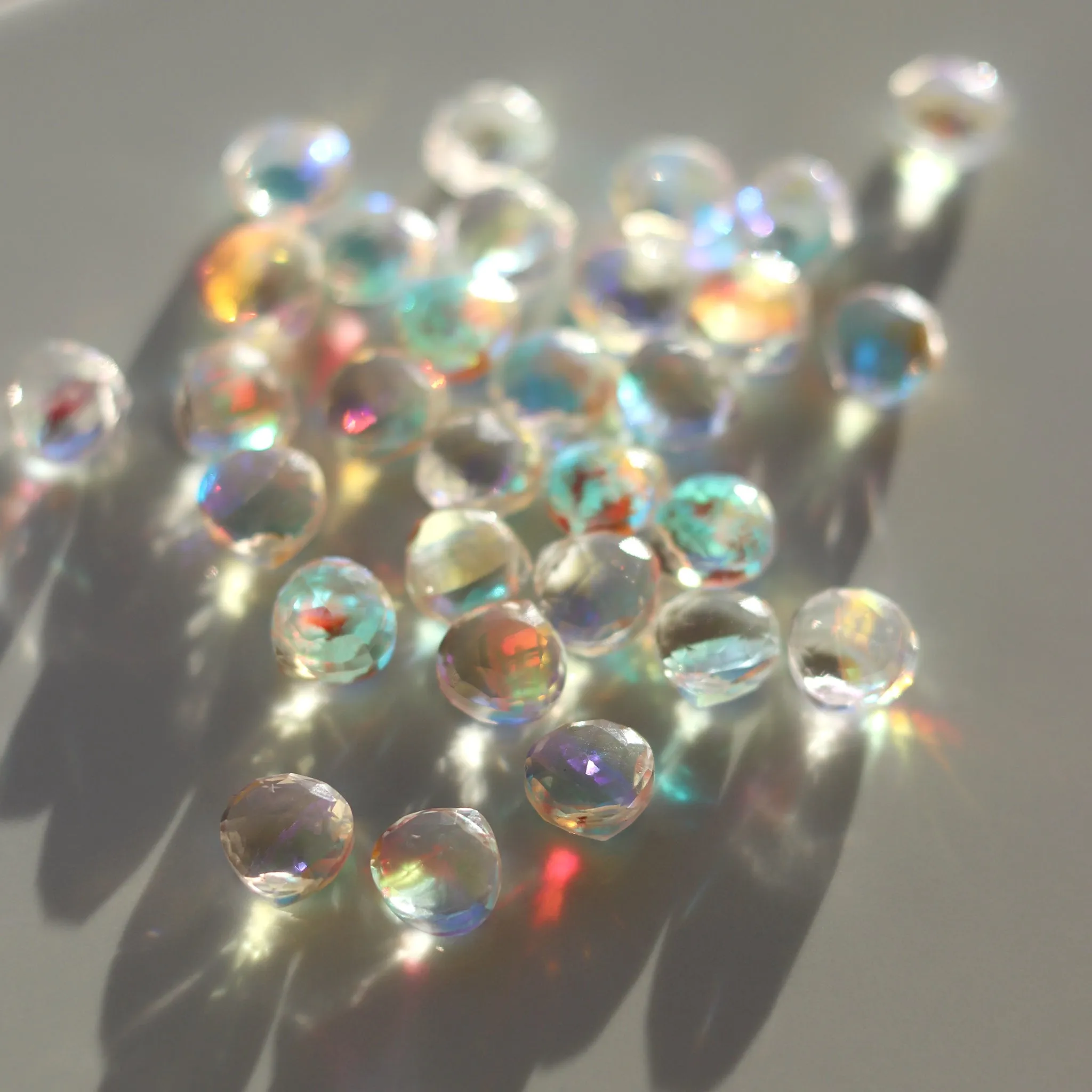Rainbow Quartz Fine Cord Necklace