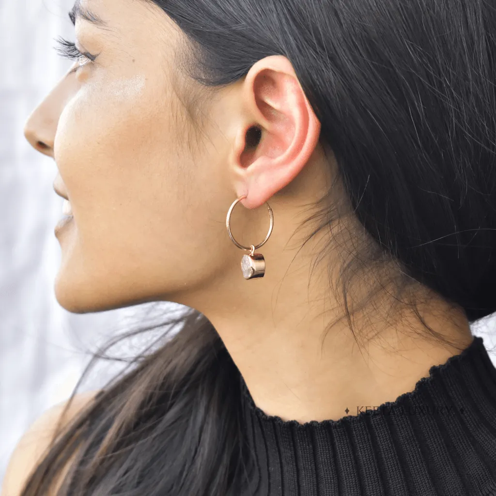 Raw Regency - Rose Quartz Earrings