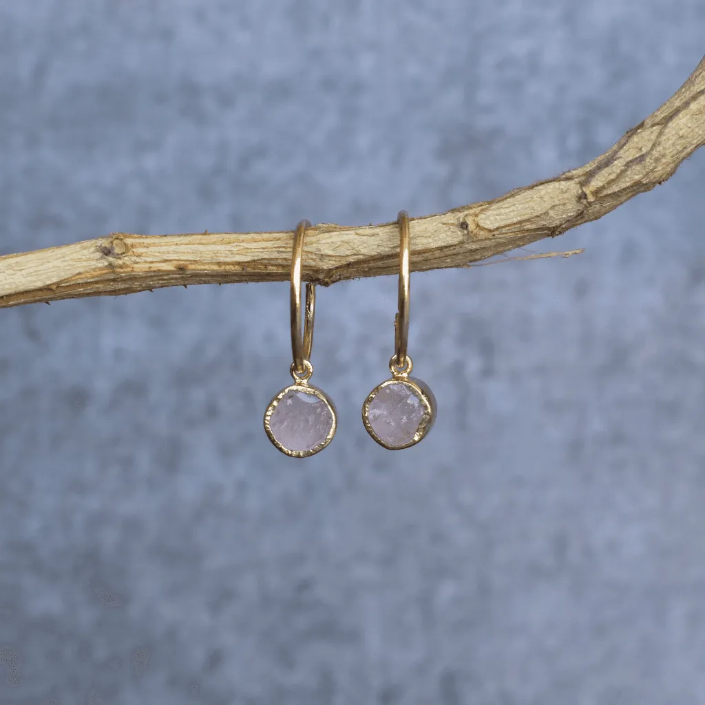 Raw Regency - Rose Quartz Earrings