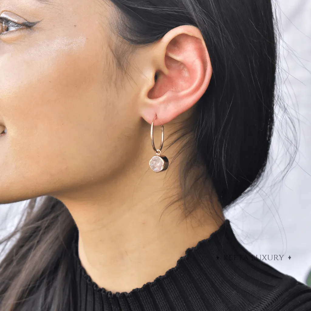 Raw Regency - Rose Quartz Earrings