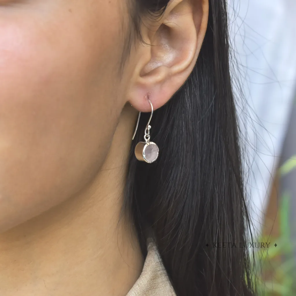Rawnetic - Rose quartz Earrings