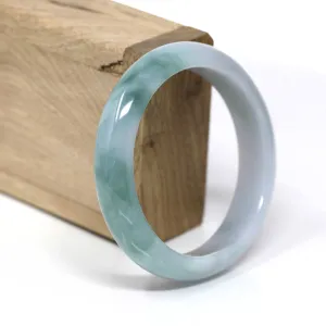 Real Burmese Jadeite Jade Bangle Bracelet (  58.3 mm )#448
