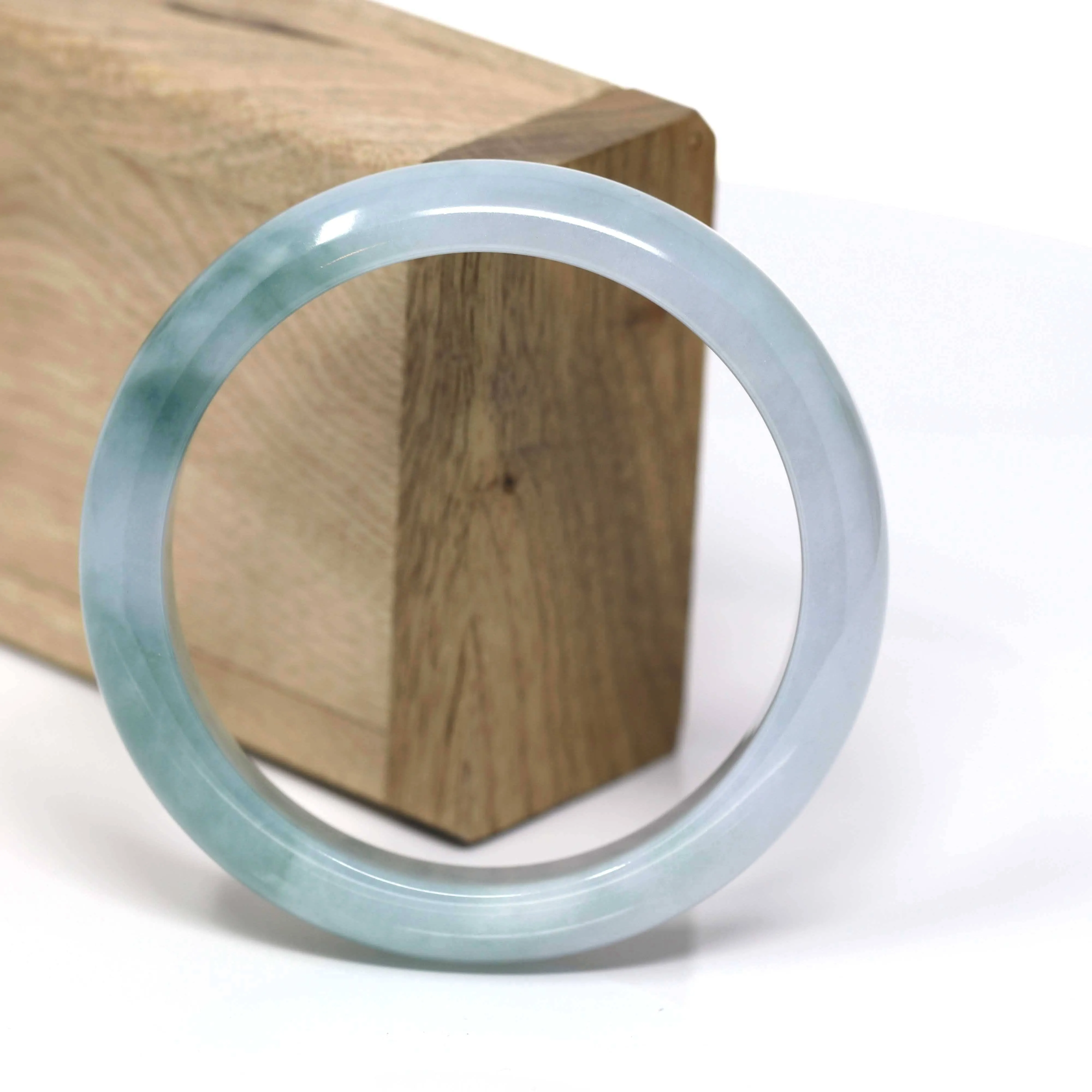 Real Burmese Jadeite Jade Bangle Bracelet (  58.3 mm )#448