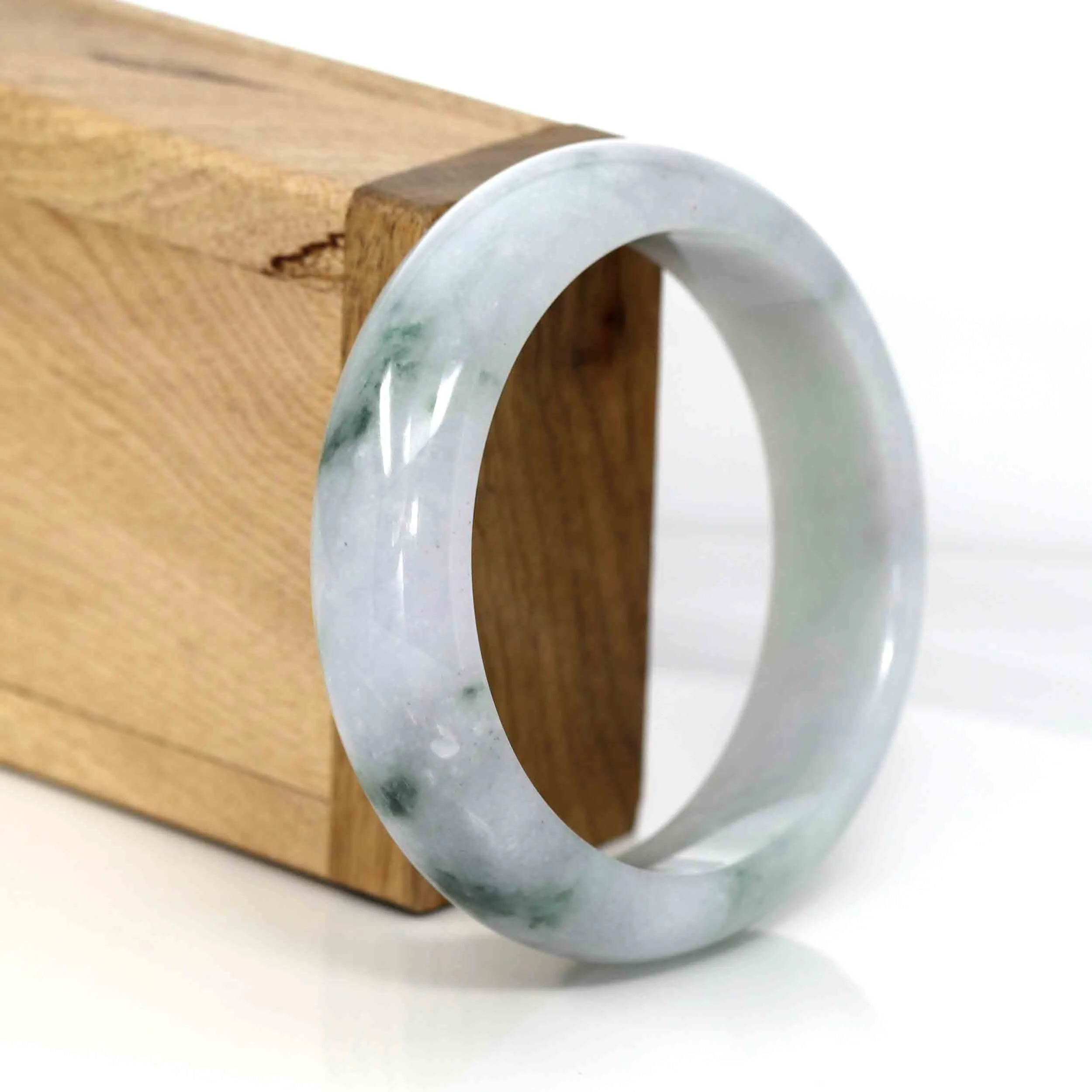 RealJade® Co. Classic Real Jade Jadeite Bangle Bracelet ( 57.5 mm )#562