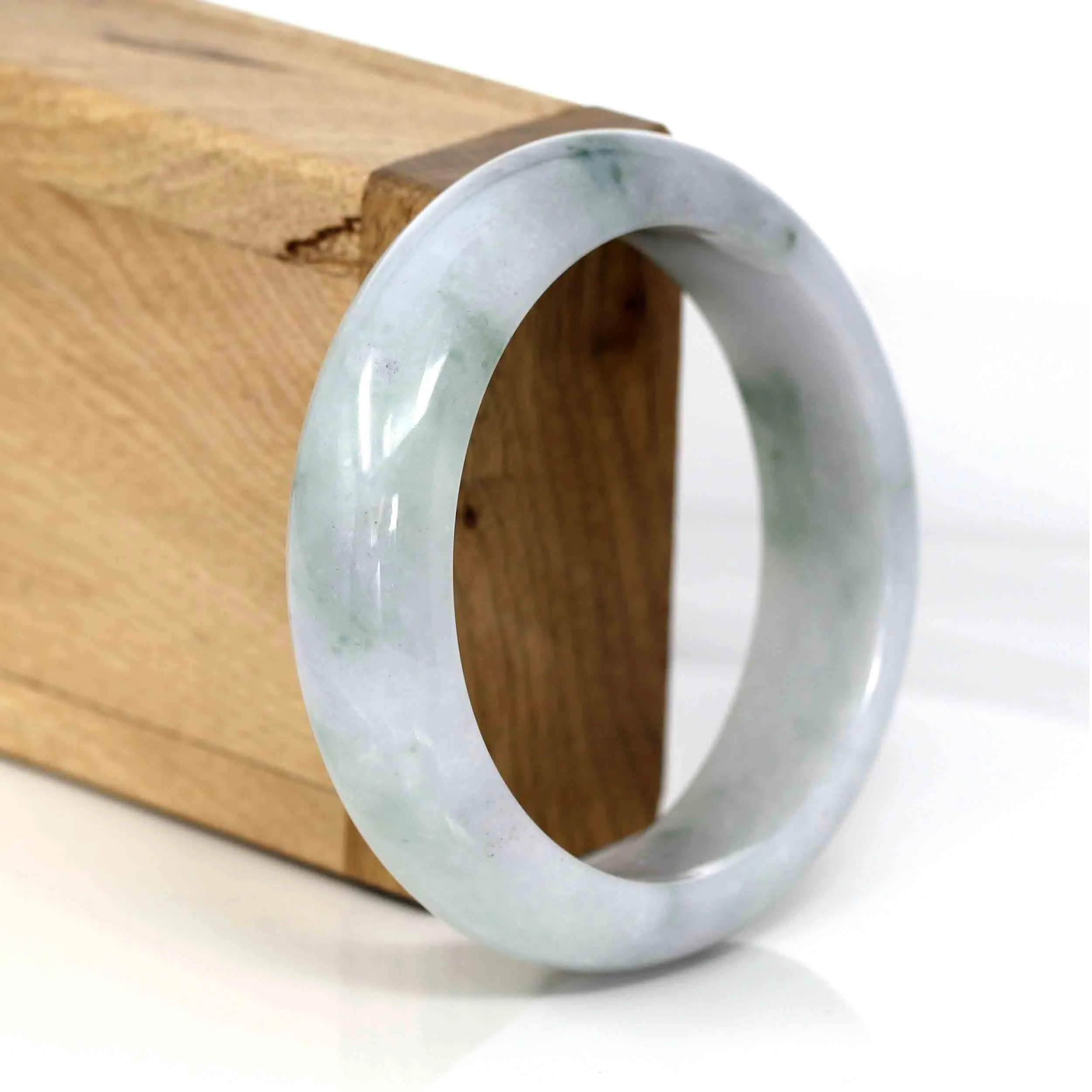 RealJade® Co. Classic Real Jade Jadeite Bangle Bracelet ( 57.5 mm )#562