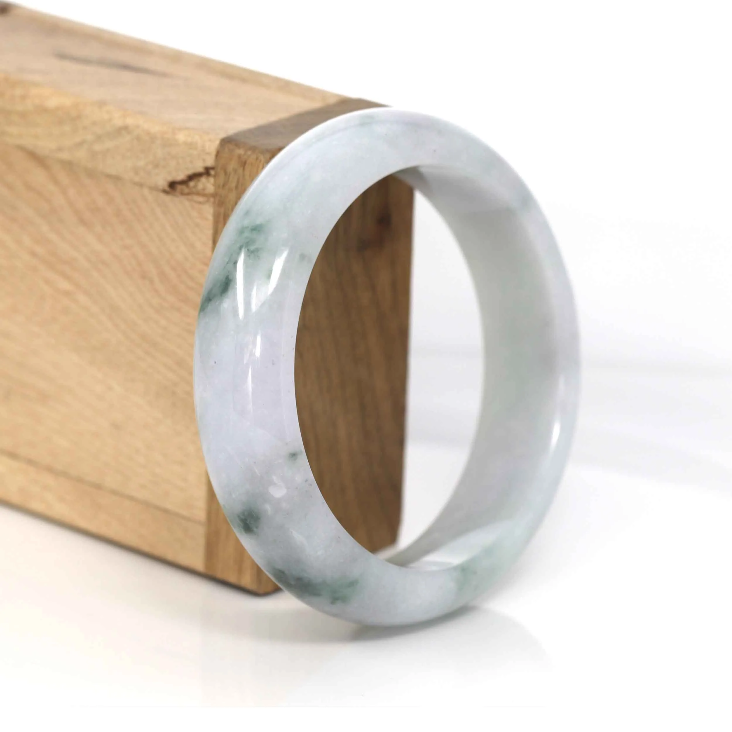 RealJade® Co. Classic Real Jade Jadeite Bangle Bracelet ( 57.5 mm )#562