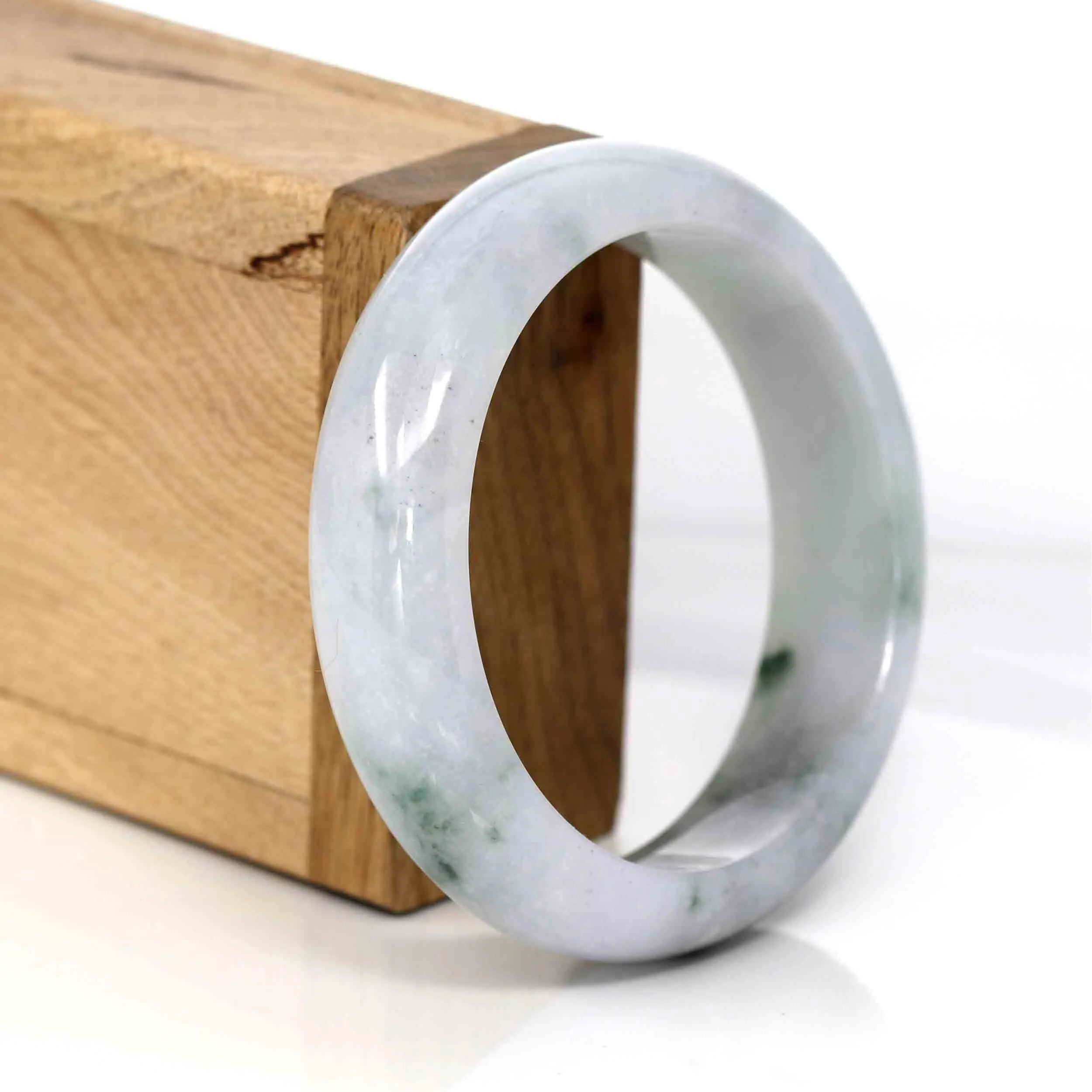 RealJade® Co. Classic Real Jade Jadeite Bangle Bracelet ( 57.5 mm )#562