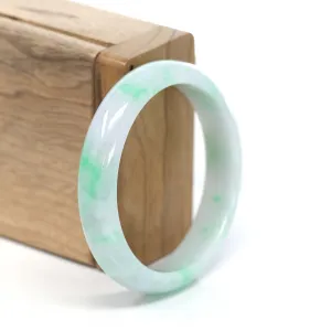 RealJade® Co. "Classic Bangle" Genuine Burmese Green Jadeite Jade Bangle Bracelet ( 53.35 ) #210