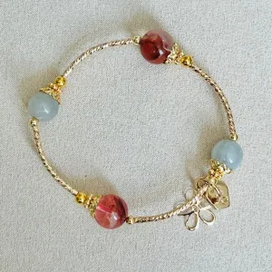 Red Hematoid & Jade La Grace Bracelet