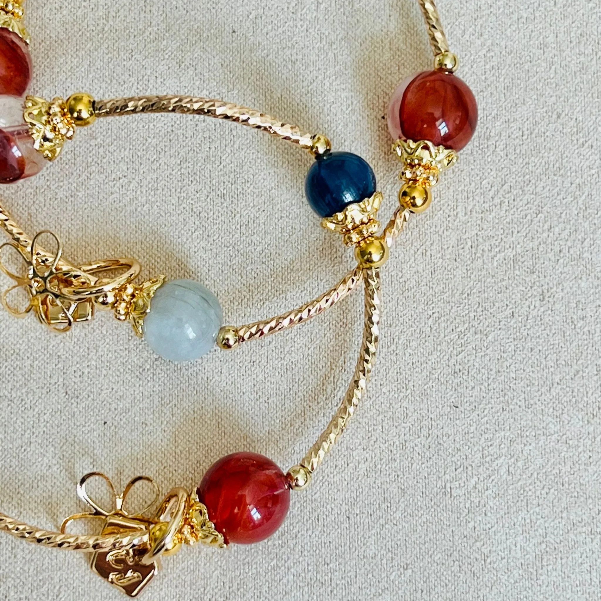 Red Hematoid & Jade La Grace Bracelet