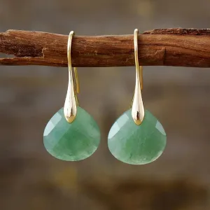 'Ritzy' Aventurine Stone Drop Earrings