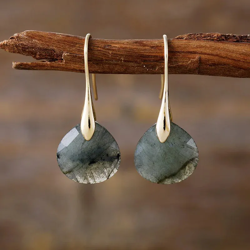 'Ritzy' Labradorite Silver Drop Earrings