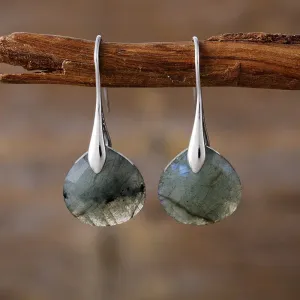 'Ritzy' Labradorite Silver Drop Earrings
