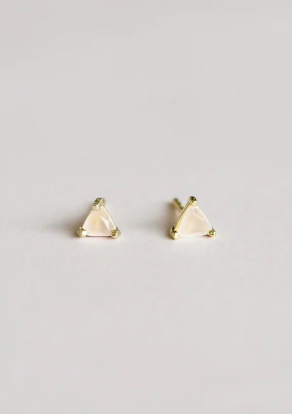 Rose Quartz Post Earrings
