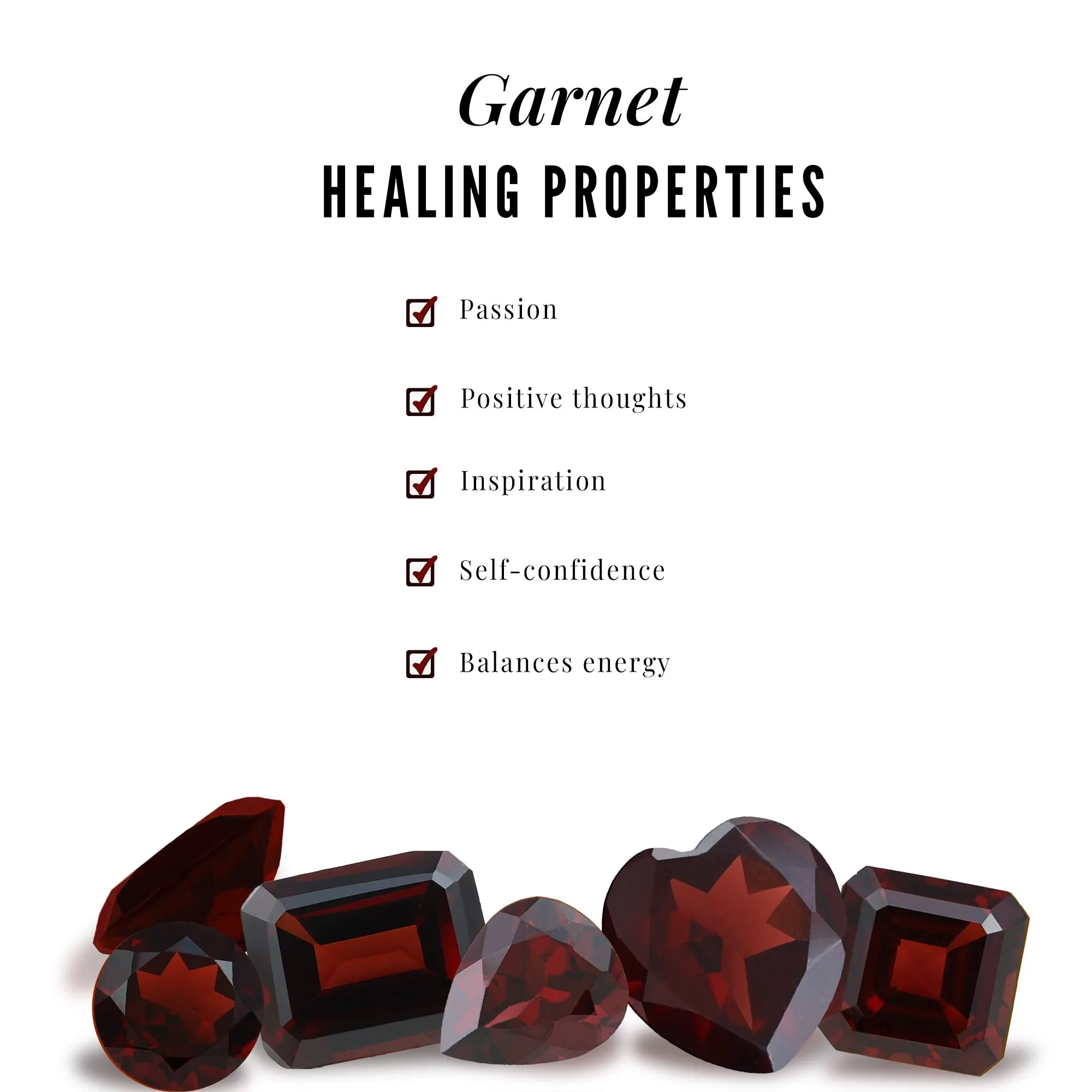 Round and Heart Shape Garnet and Diamond Drop Pendant Necklace