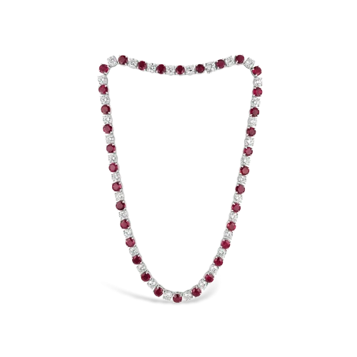 Ruby & Diamond Necklace