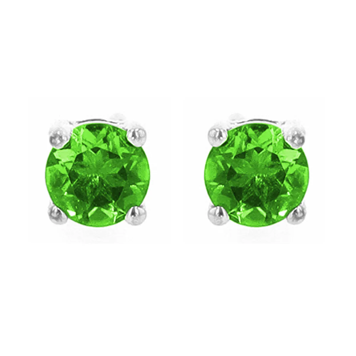 Silver Created-Emerald 5/8Ctw Earring