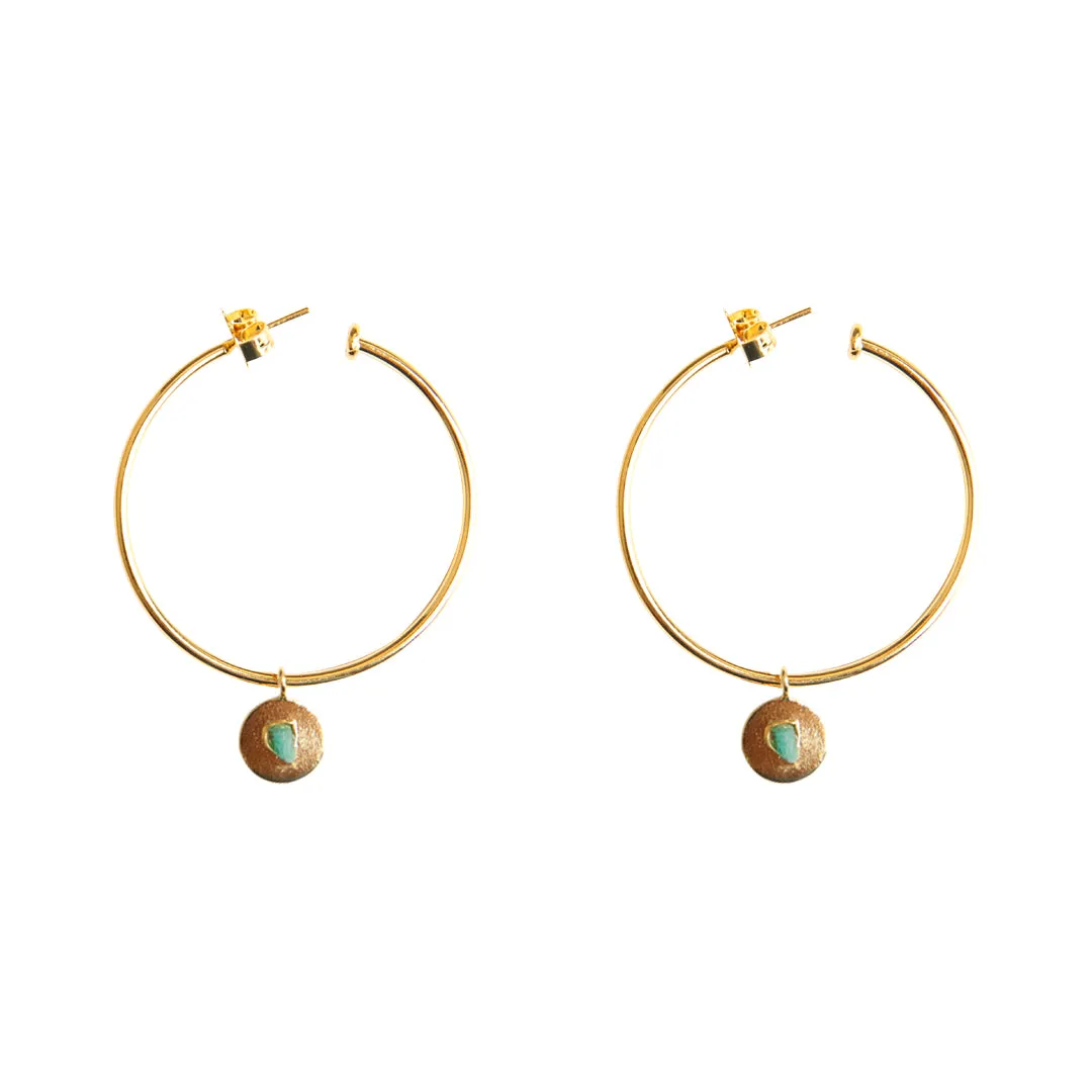 Simple Pendant Circle Earrings