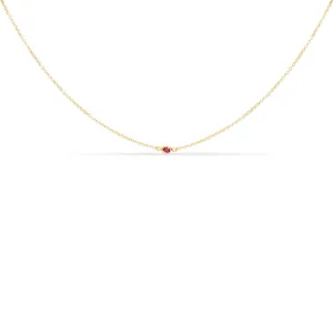 Single Stone Ruby Necklace