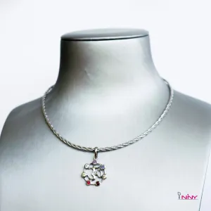 Small Ohm of 7 Chakra Pendant