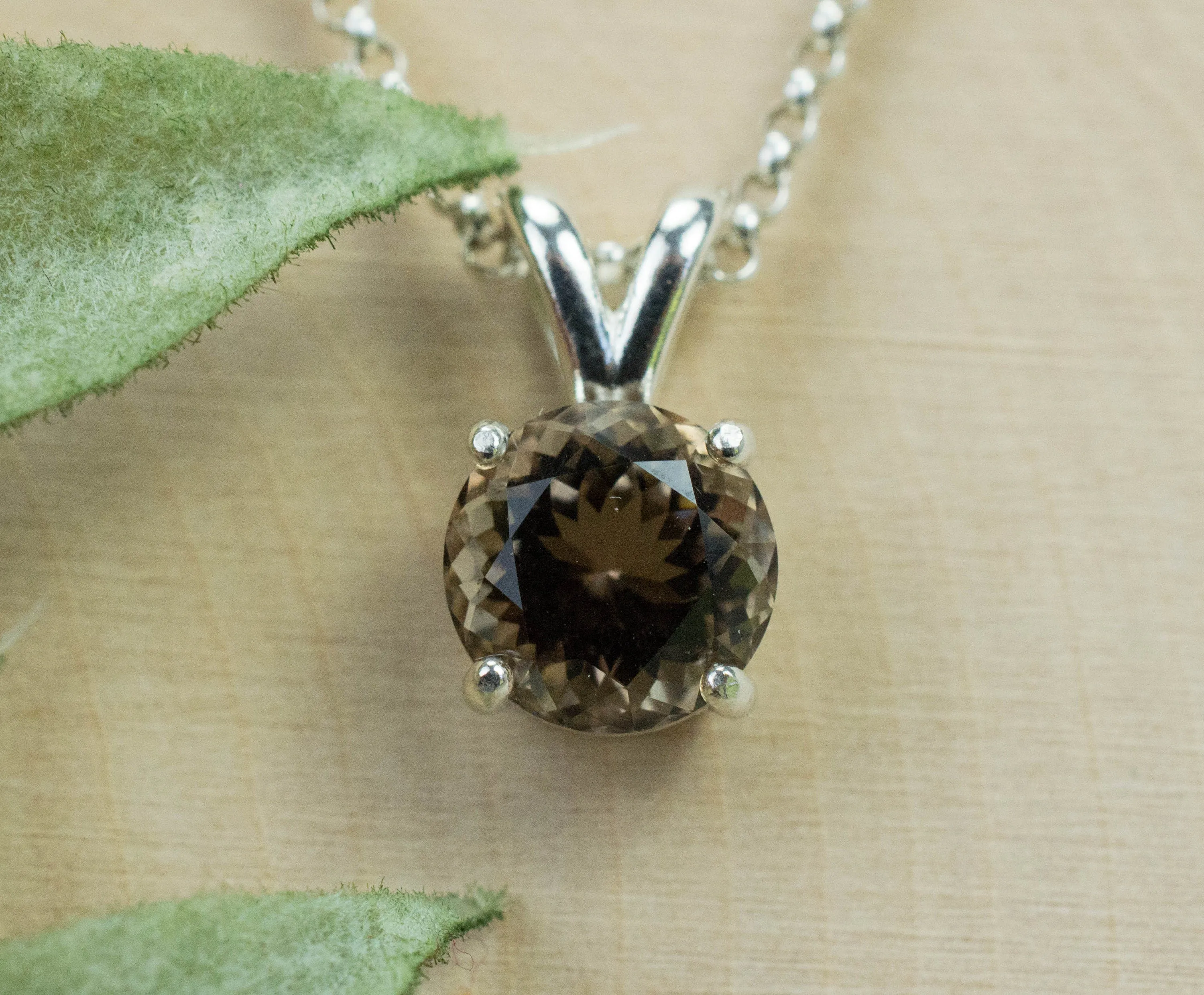 Smoky Quartz Pendant; Natural Untreated USA Smokey Quartz; 1.935cts
