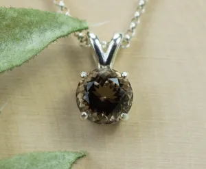 Smoky Quartz Pendant; Natural Untreated USA Smokey Quartz; 1.935cts