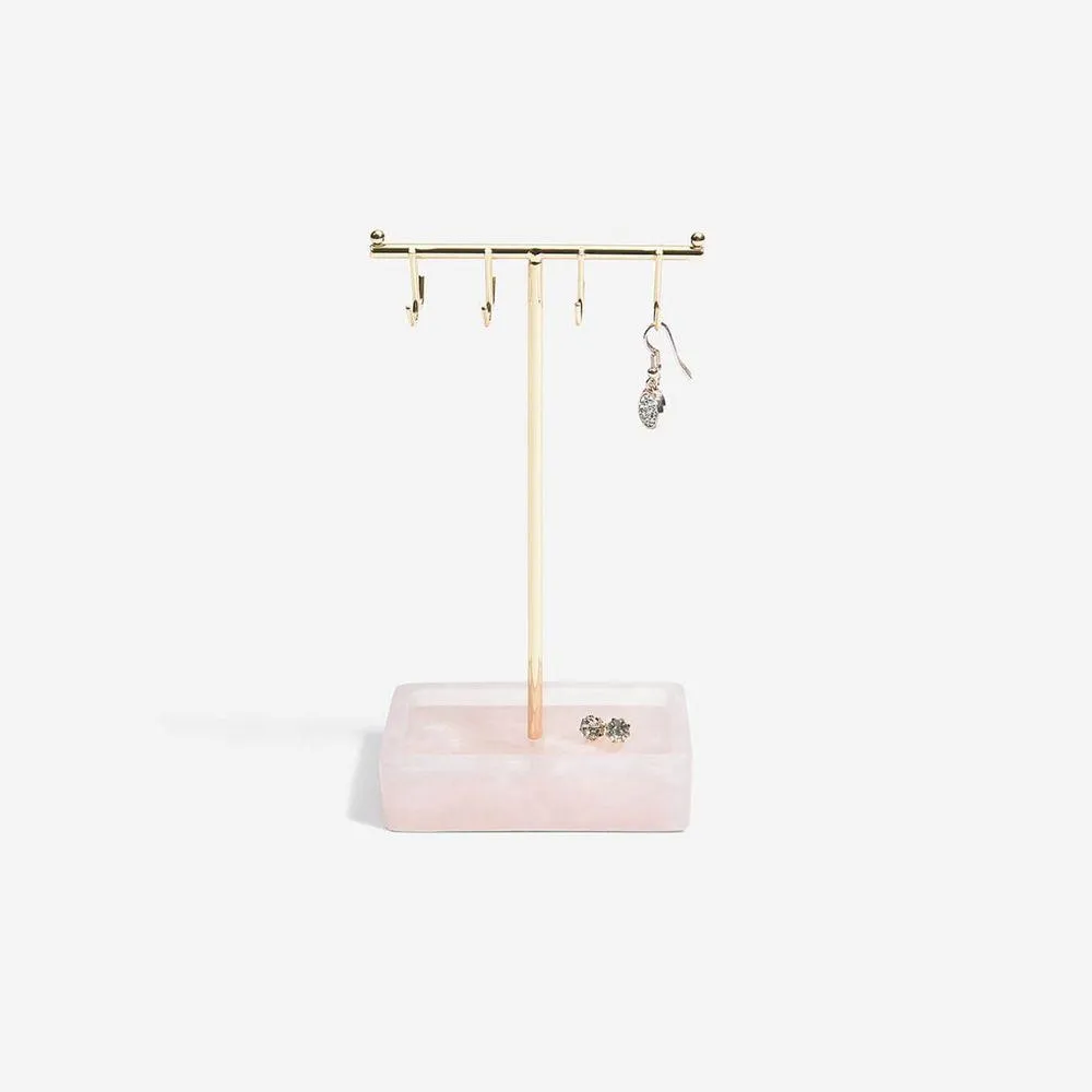 Stackers Mini T-Bar Jewellery Stand Rose Quartz