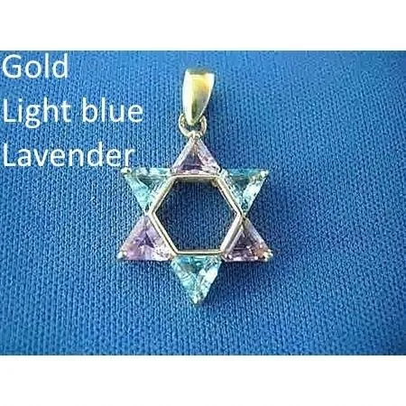 Star Of David Necklace Pendants Zirconia Stones