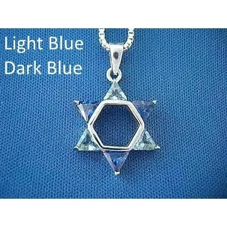 Star Of David Necklace Pendants Zirconia Stones