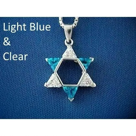 Star Of David Necklace Pendants Zirconia Stones