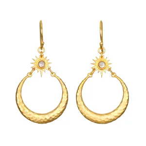 Stellar Sisterhood Moonstone Hoops