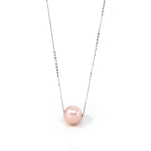 Sterling Silver Culture Pink River Pearl Necklace