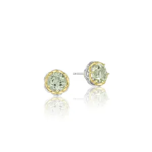Tacori Color Medley Crescent Crown Prasiolite Stud Earrings SE105Y12
