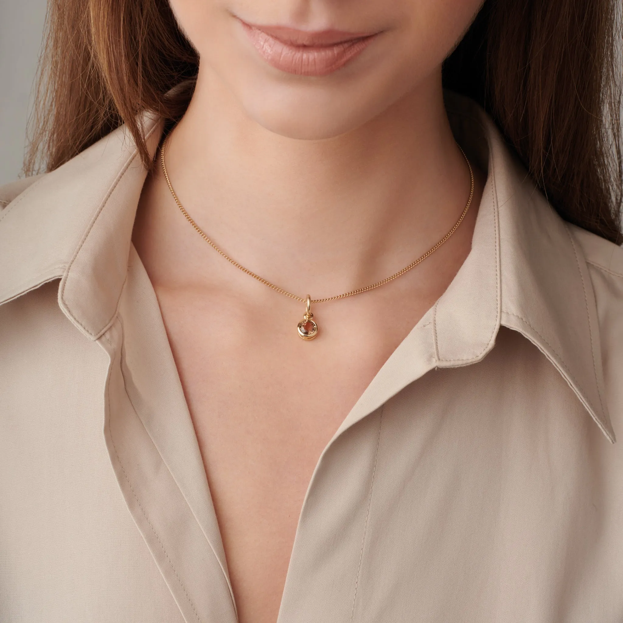 Talya Necklace Pendant Yellow Gold - Peridot