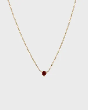The Petite Garnet Birthstone Necklace