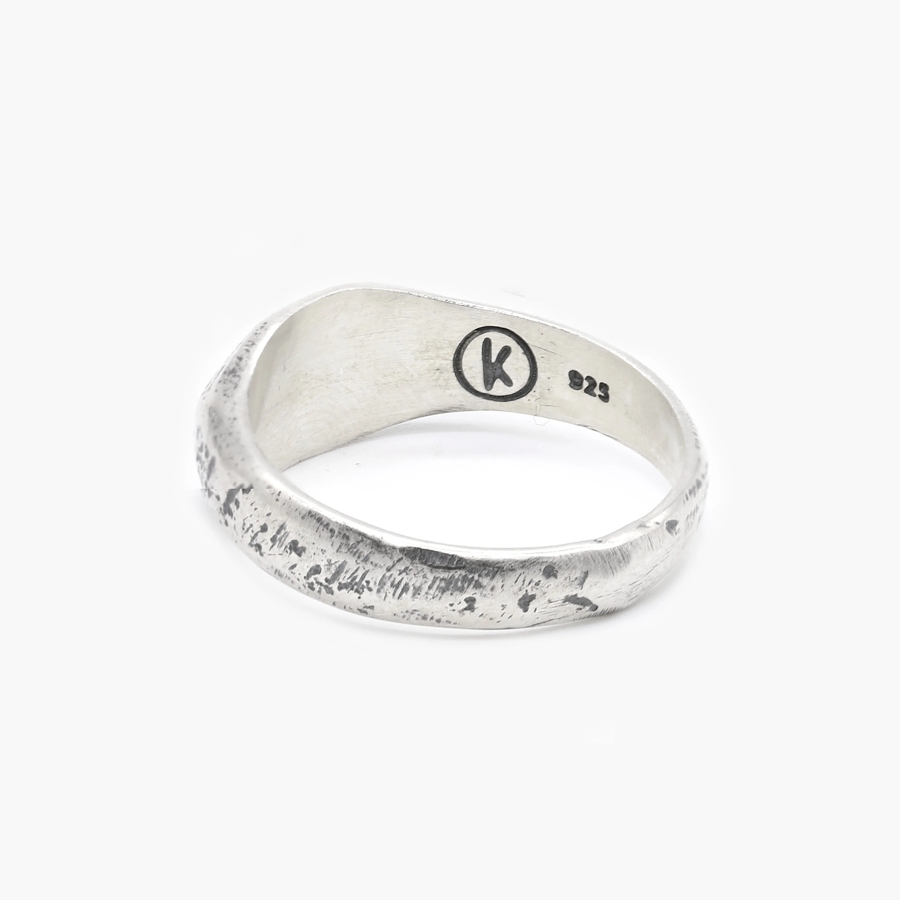 Thin Signet Ring With Engraved Palm Tree
