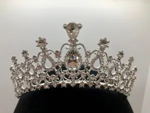 Tiara - Crystal and Silver with Combs