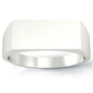 Wide Rectangular Signet Ring for Men - 16mm x 8mm